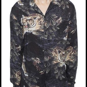 AllSaints Chokai tiger viscose shirt - M